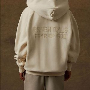 Essentials Fear Of God Egg Shell Full Zip Hoodie